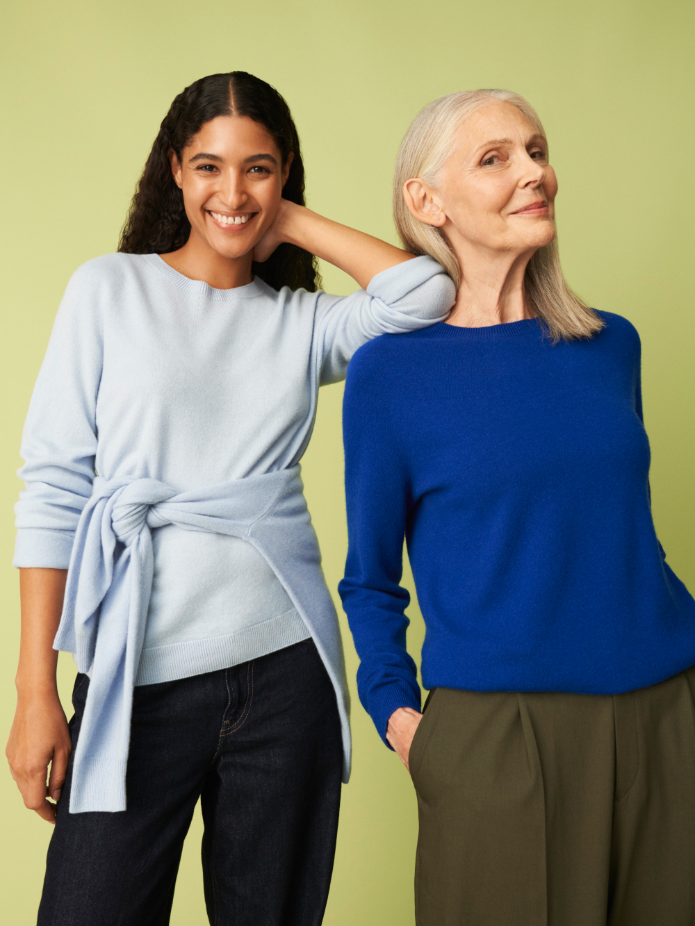 Woman Within Blue Crewneck Sweaters for Women