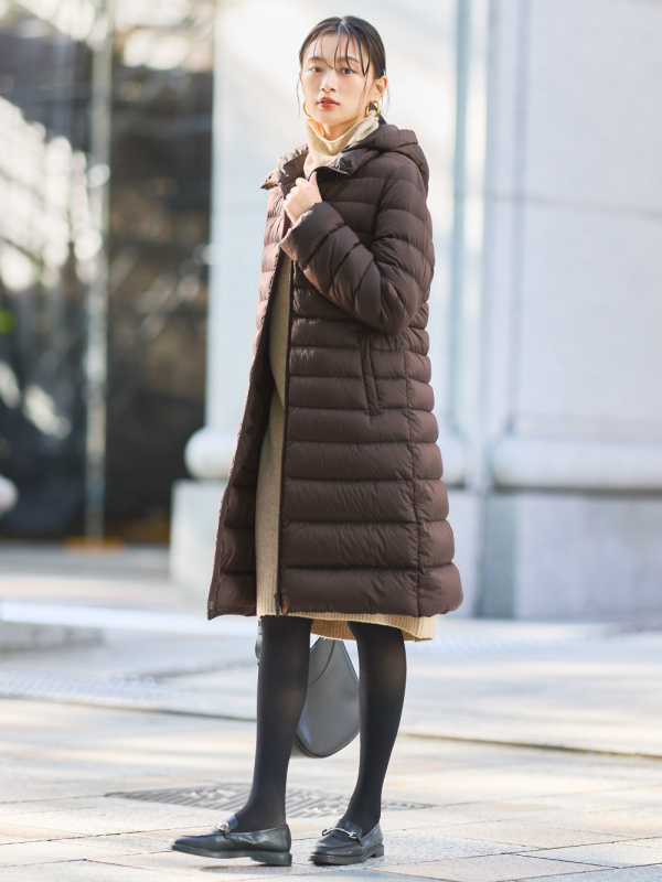 Uniqlo women ultra store light down long coat