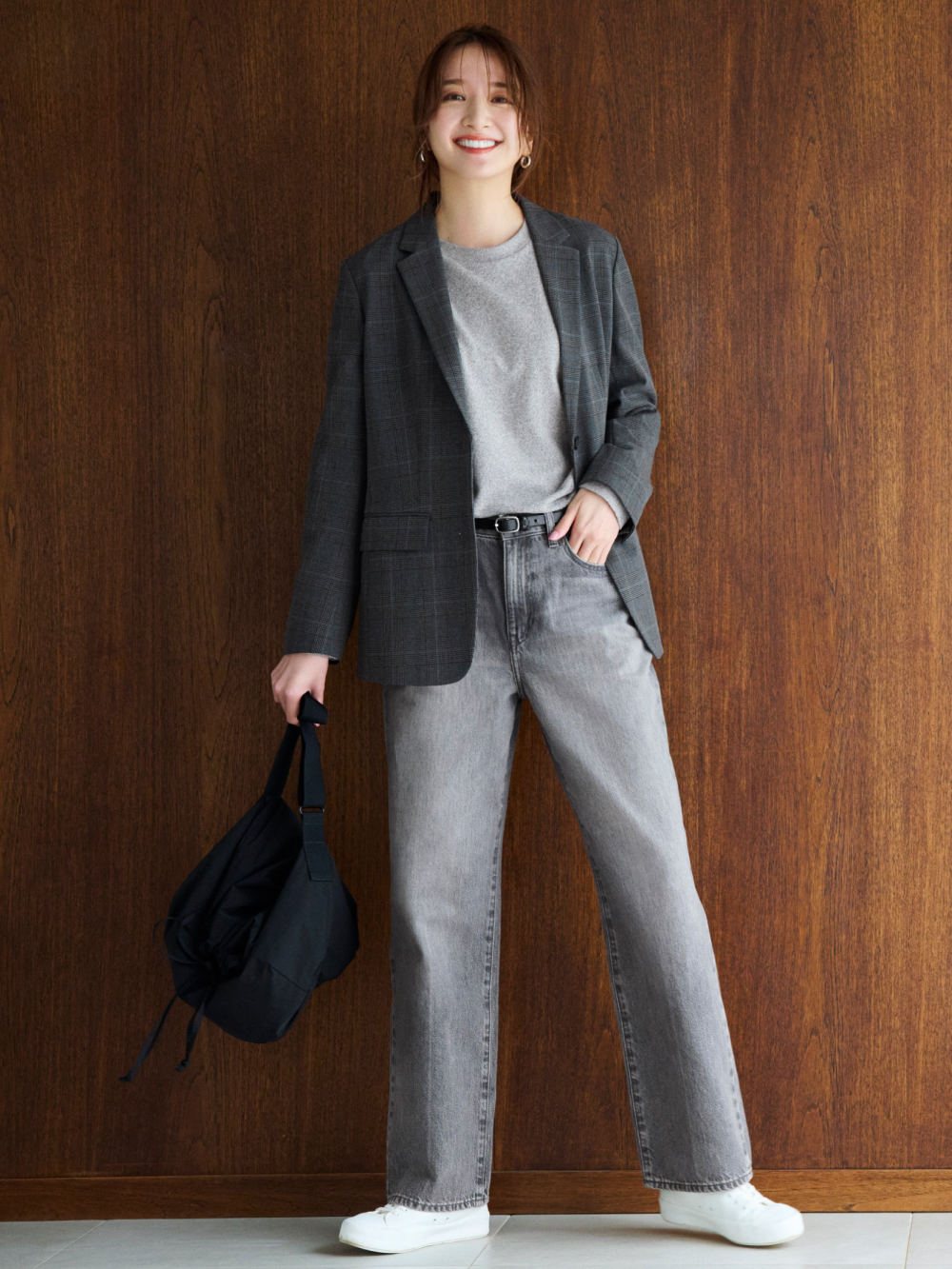 Smart Ankle Pants (2-Way Stretch Glen-Check)