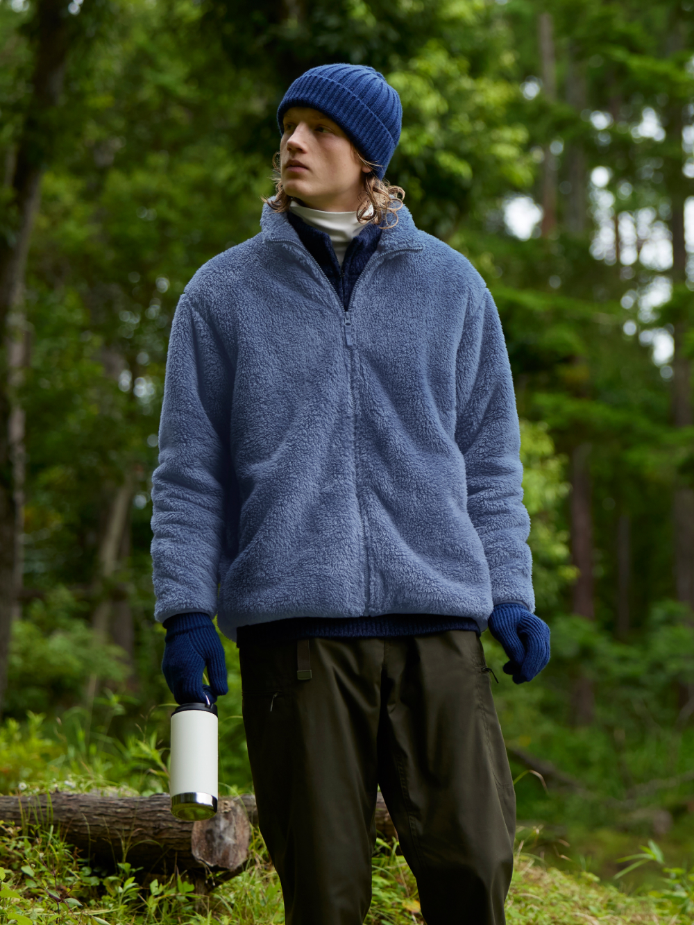 Shop looks for「Soft Touch Turtleneck Long Sleeve T-Shirt、Fluffy Yarn Fleece  Full-Zip Long Sleeve Jacket」