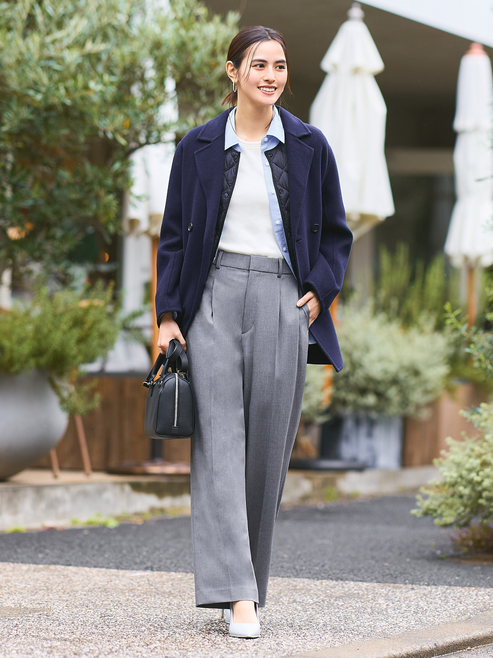 Shop looks for「Premium Linen Long-Sleeve Shirt、Wide Straight