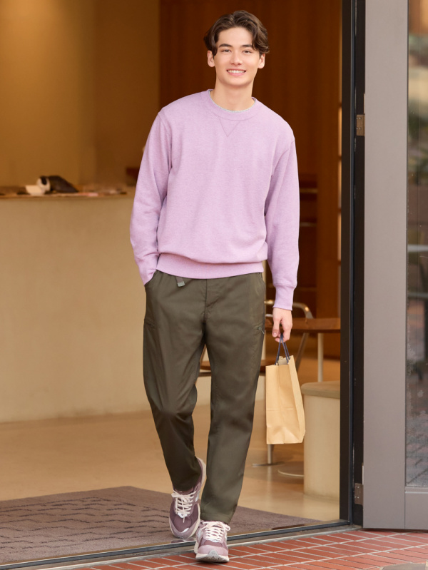 Mens purple store sweater outfit