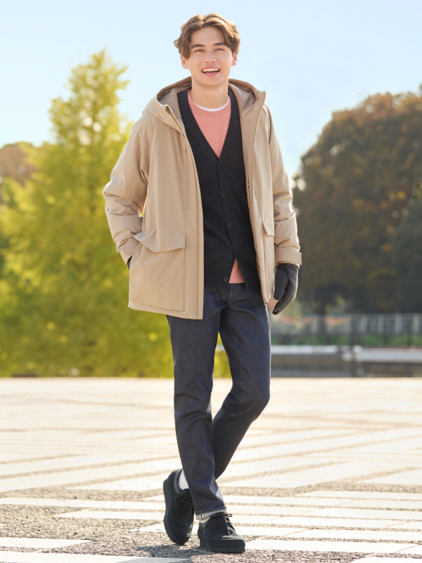 Uniqlo men hybrid down hot sale coat