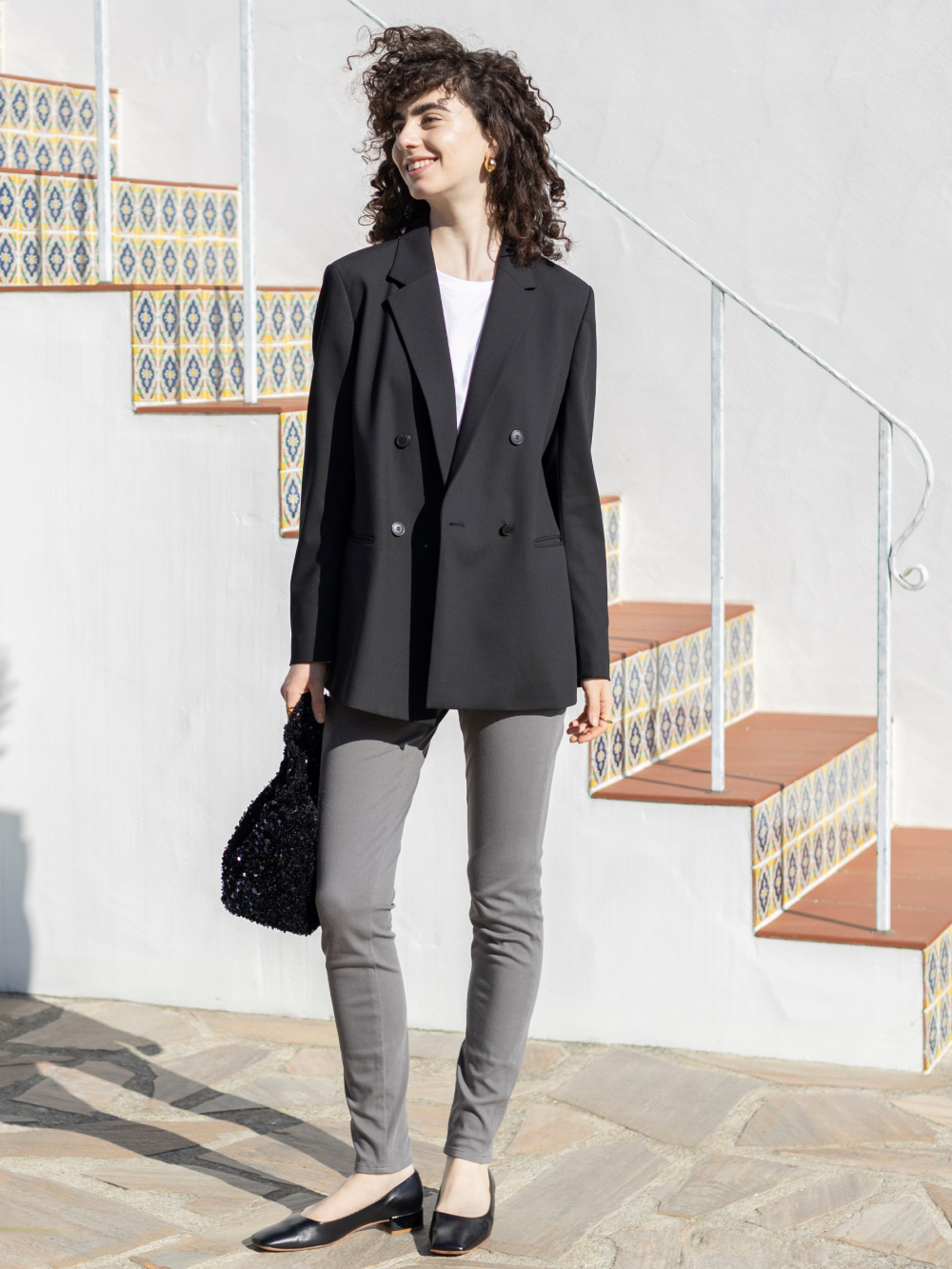 Uniqlo double breasted jacket top