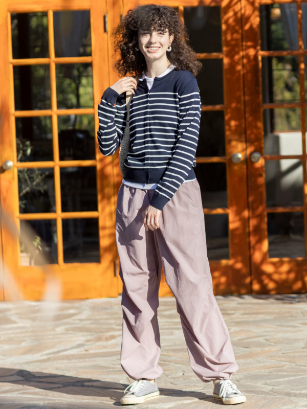 Buy MID-RISE PINK PARACHUTE TROUSERS for Women Online in India