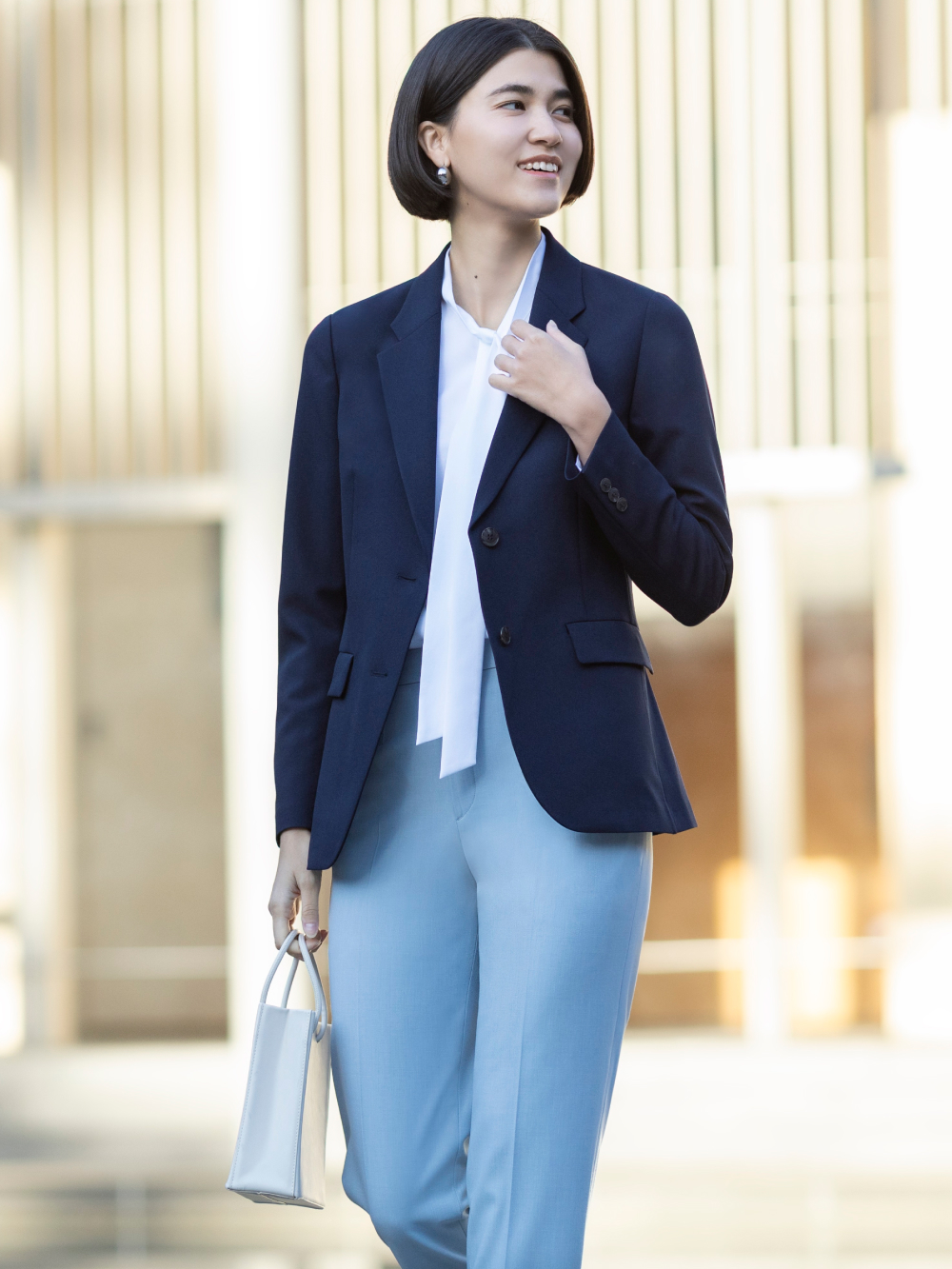 Navy Blue Ankle Pantsuit