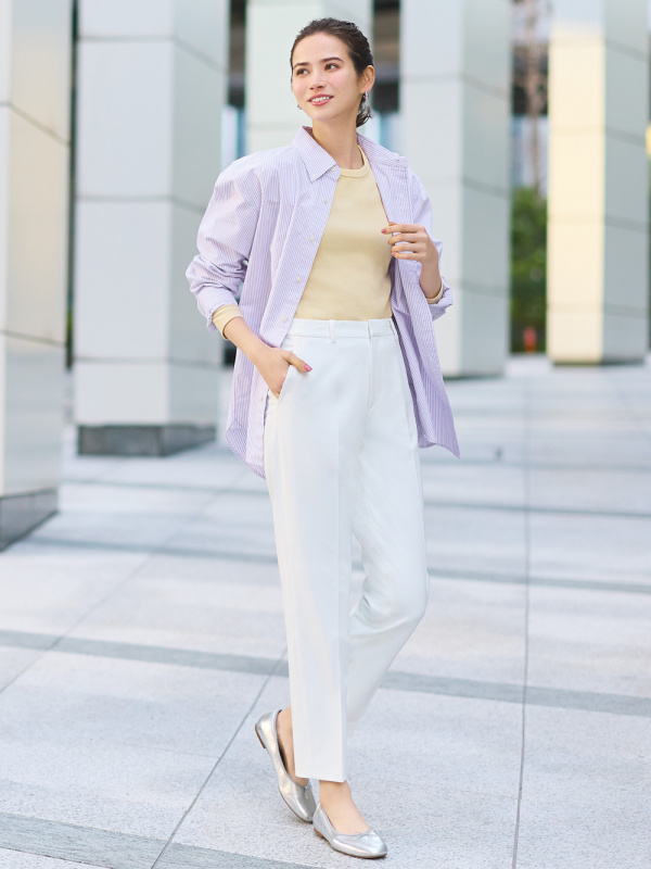 Ensemble: Ankle Pants with Ankle Strap Shoes - YLF