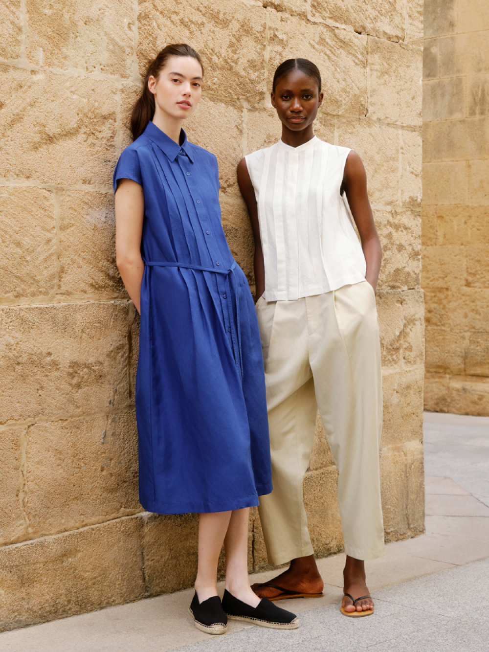 WOMEN'S LINEN BLEND PLEATED TAPERED PANTS (CO-ORD) | UNIQLO SG