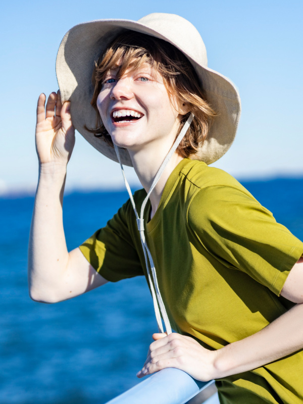 Maitose Women's UV Sun Protection Beach Wide Brim Fishing Hat Beige