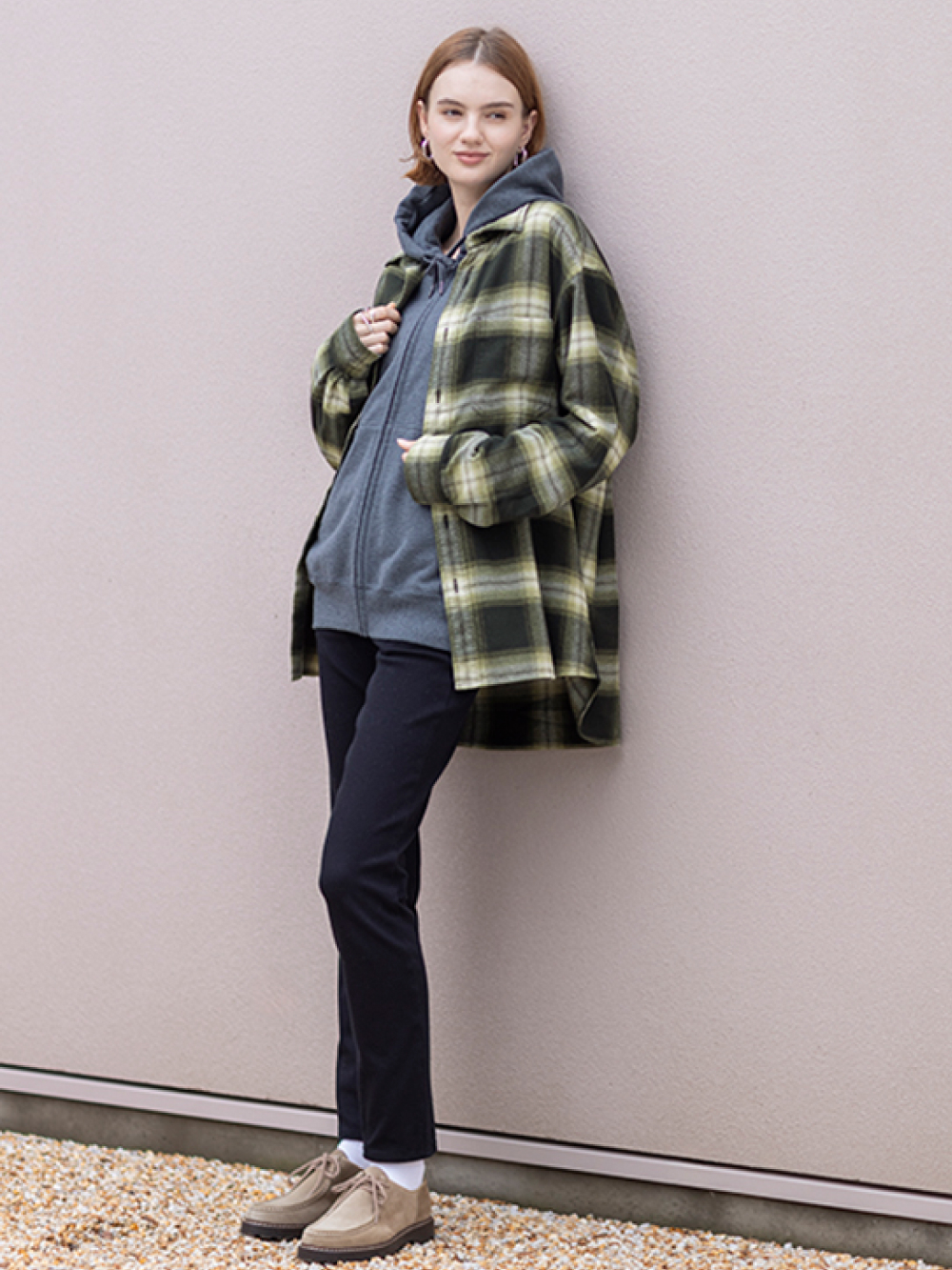 Shop looks for Sweat Regular Fit Full Zip Hoodie Flannel Regular Collar Long Sleeve Checked Shirt UNIQLO SG