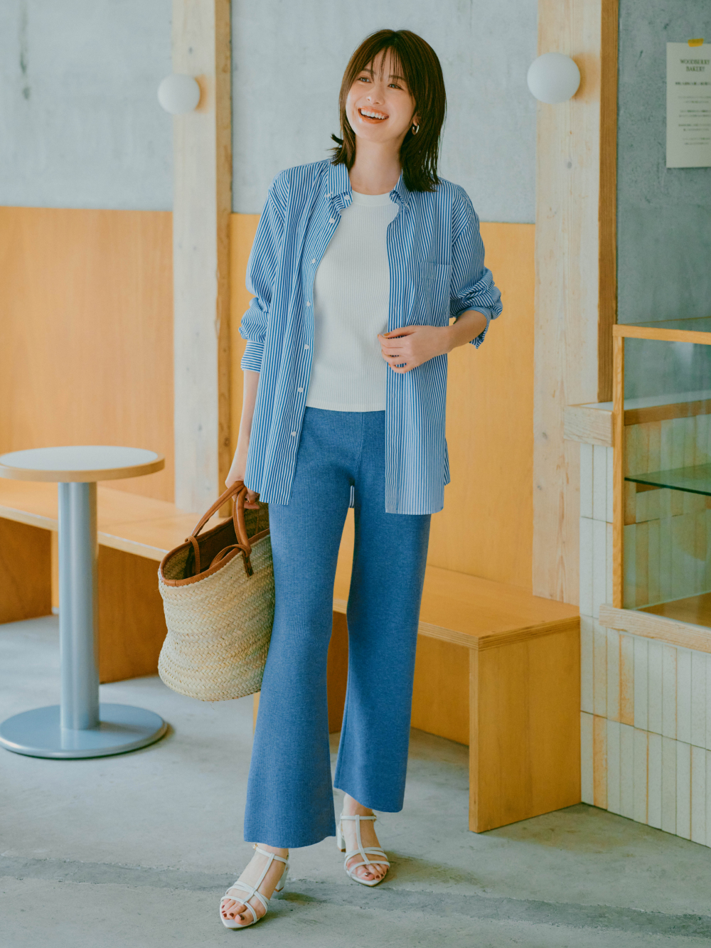 Striped Shirt Extra Fine Cotton Broadcloth Long Sleeve Shirt