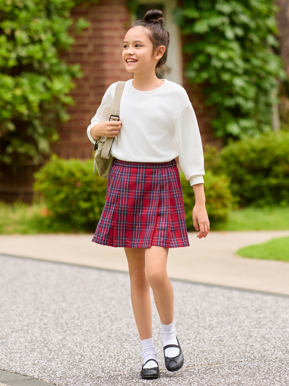 Checked Pleated Mini Skort | UNIQLO US