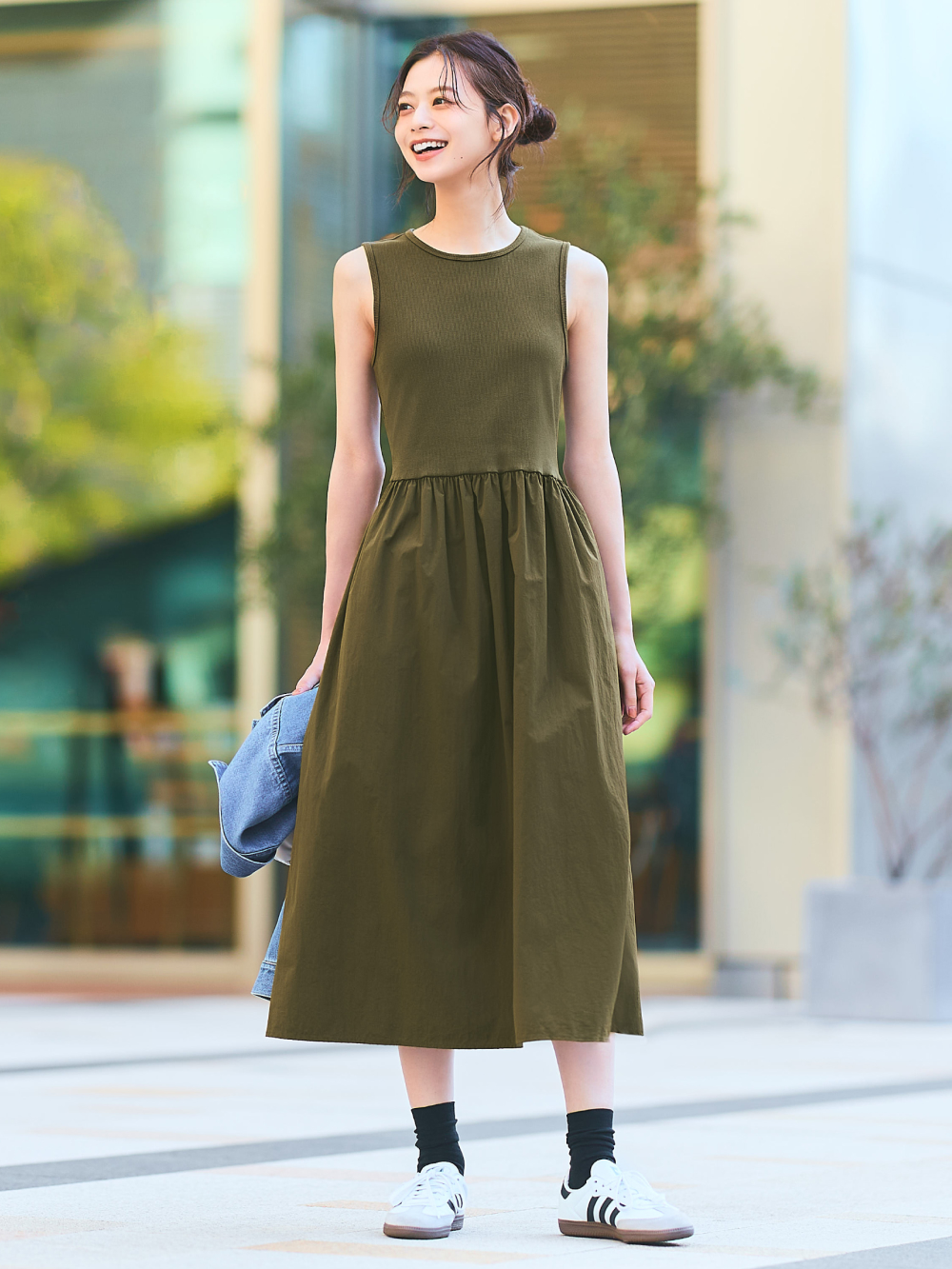 brown dress uniqlo Cinnamon Dress – Two Fish Swim main image 0