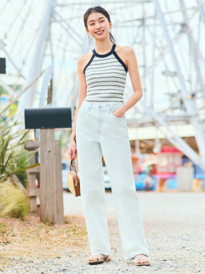 Women's Wide Straight Jeans | UNIQLO AT
