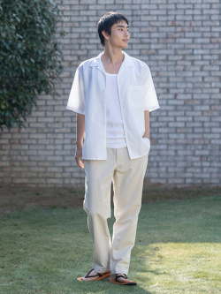 Linen-Blend Relaxed Pants