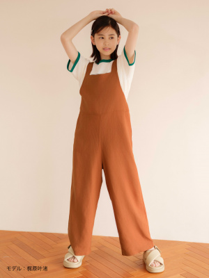 ユニクロ公式 | GIRLS リネンブレンドサロペット