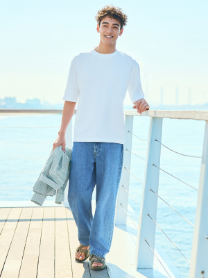STONE ISLAND ストレートデニム ライトブルー 34インチ ZARA ライトブルー ストレートデニム 34 - メルカリ