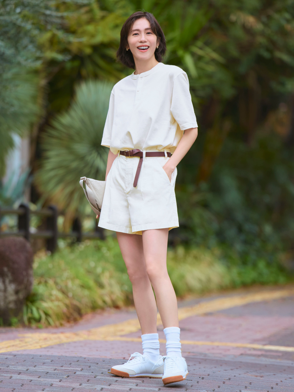 UNIQLO 錦織モデル ヘンリーネックシャツ ショートパンツの