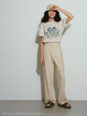 Wide-Fit Pleated Pants (Tall)