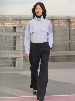Cotton Stand Collar Shirt Jacket