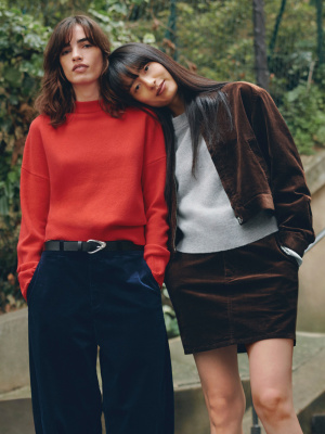 Lambswool Mock Neck Sweater