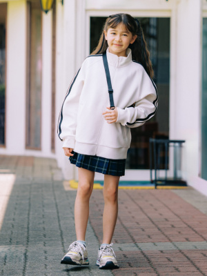 Pleated Mini Skort | Checked