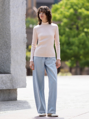 【新品タグ付】UNIQLOバギーカーブジーンズ丈短め25 ユニクロ公式 | バギーカーブジーンズ丈短め