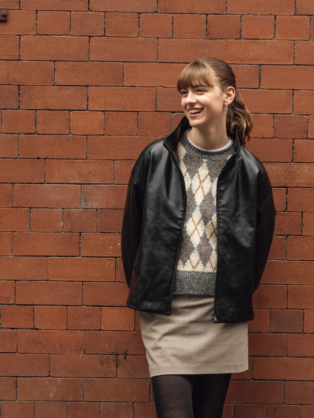 コーティングオーバーサイズブルゾン、ソフトリブT/長袖/ボーダー」を