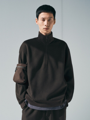 Brushed Half-Zip Sweatshirt | UNIQLO US