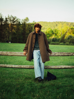 Balmacaan Coat | Checked