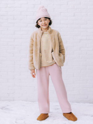 Pile Lined Wide Sweatpants