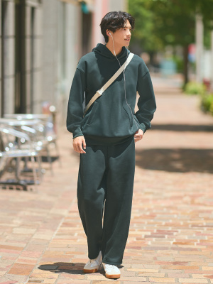 UNIQLO : C Wide Sweatpants – Relaxed Fit, Multiple Colors (Gray, Black, Olive, Navy, Wine), Sizes XS-4XL