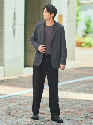 Brushed Jersey Jacket | Tweed Patterned | UNIQLO US