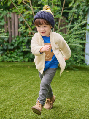 Baby Fluffy Yarn Fleece Full-Zip Jacket | Embroidered | UNIQLO US