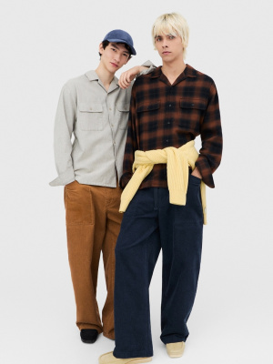 Brushed Cotton Oversized Shirt | UNIQLO US