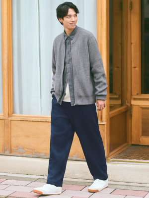 ユニクロ公式 | クルーネックフルジップカーディガン