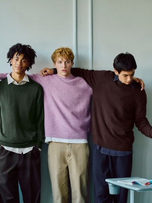 Extra Fine Merino Crew Neck Long-Sleeve Sweater