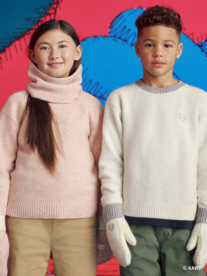 KAWS WINTER HEATTECH KNITTED MITTENS