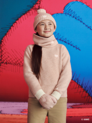 KAWS WINTER HEATTECH KNITTED MITTENS