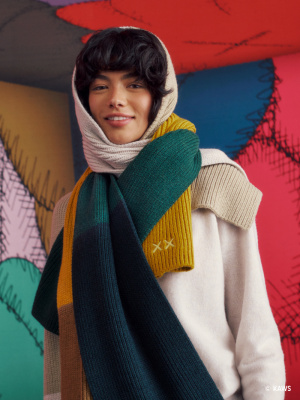 ユニクロ公式 | カウズ ウィンター ヒートテックニットマフラー