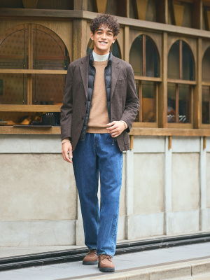 Brushed Jersey Jacket | Tweed Patterned | UNIQLO US