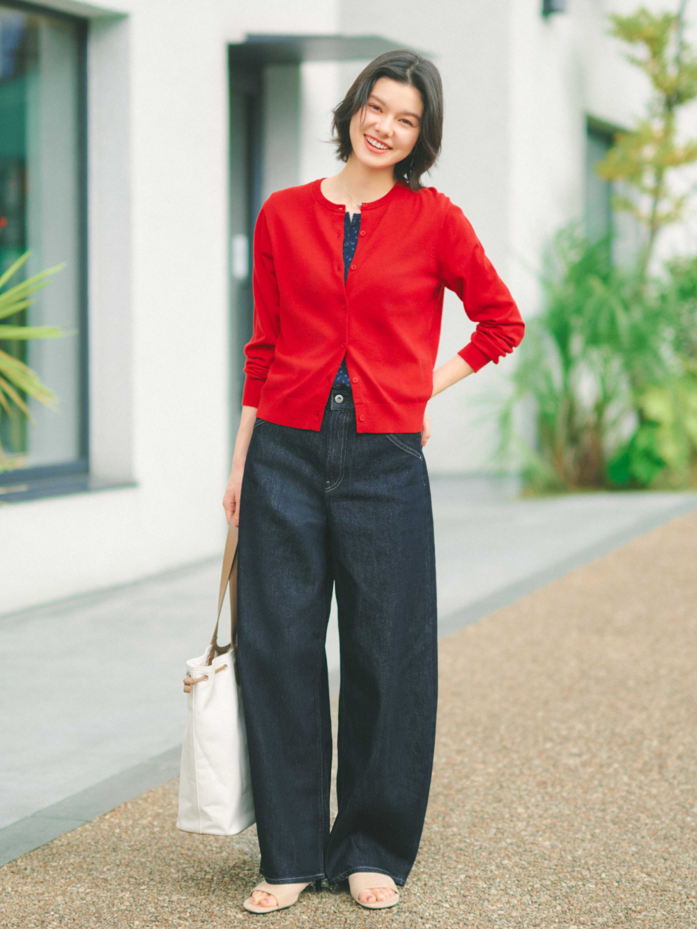Shop looks for「Milano Ribbed Shirt Collar Cardigan、Seamless Down