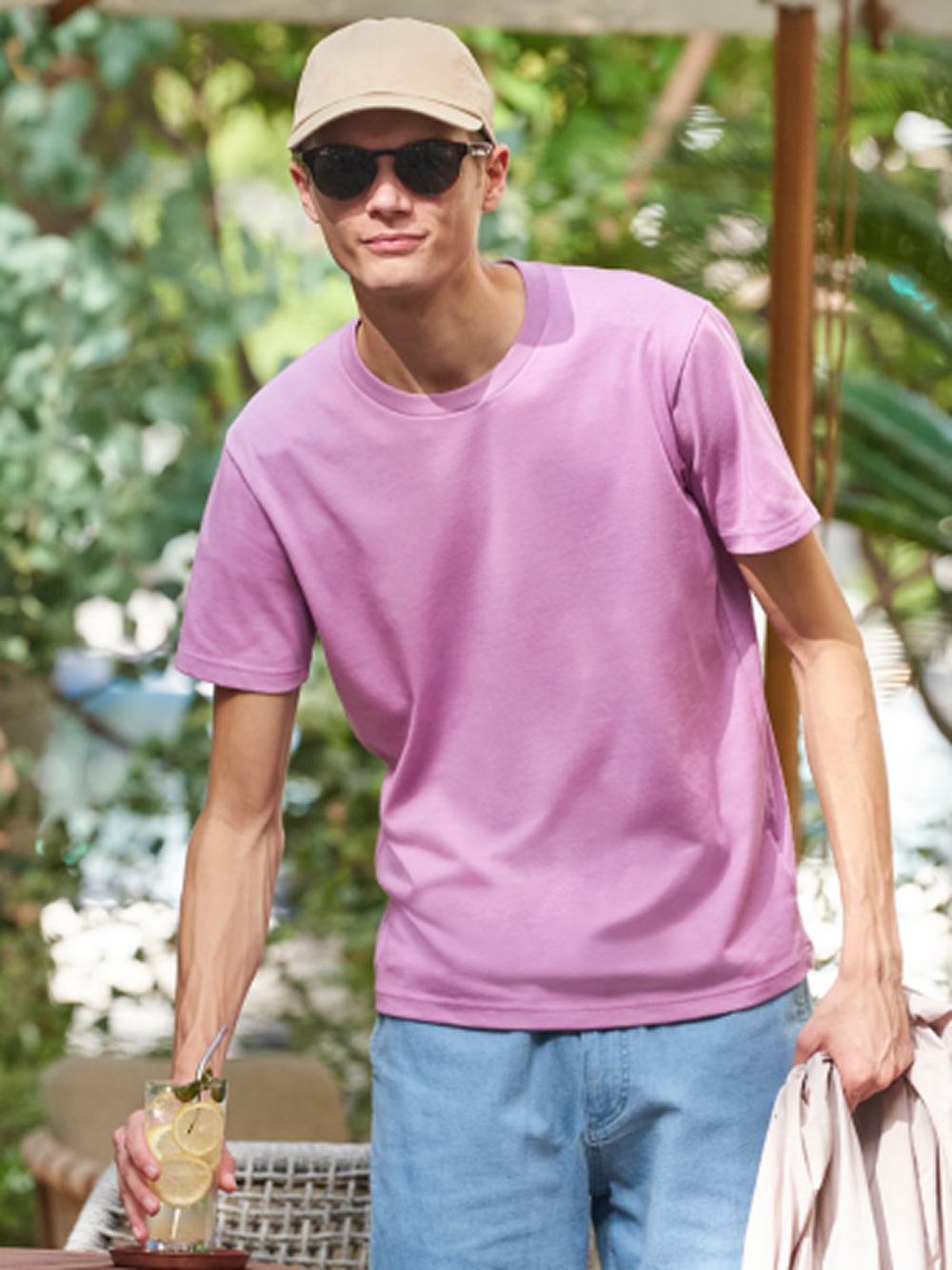 ドライカラークルーネックTシャツ、ポケッタブルUVカットパーカ
