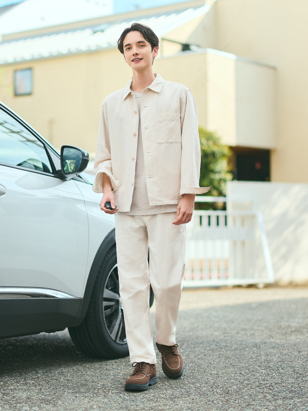 Jaket Kemeja Katun Linen Lengan Panjang