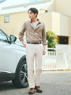 Linen Blend Relaxed Trousers