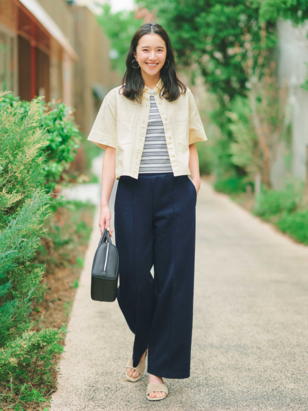 Kemeja Boxy Denim Lengan 1/2