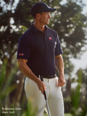 Men's DRY-EX Polo Shirt | Adam Scott | Logo | UNIQLO US