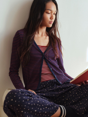Women's Ribbed Wide Easy Pants | Flower | UNIQLO US
