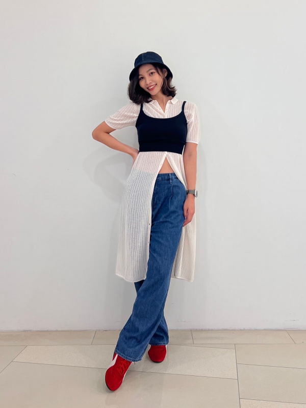 Lace Knit Dress | Short Sleeve(Women's) outfit ideas| UNIQLO ID