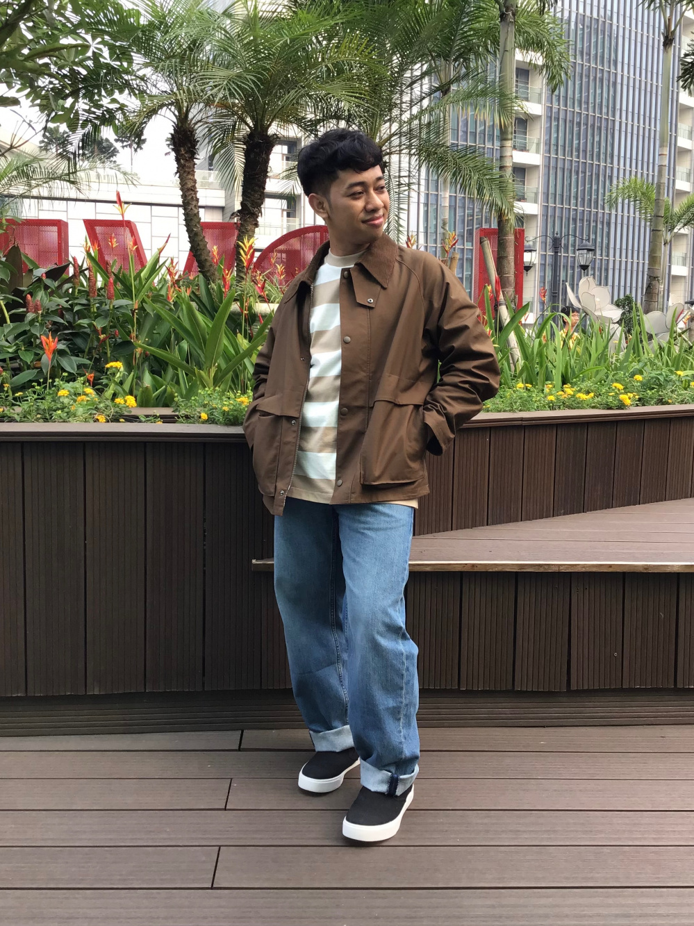 Check styling ideas for「Utility Short Blouson Jacket